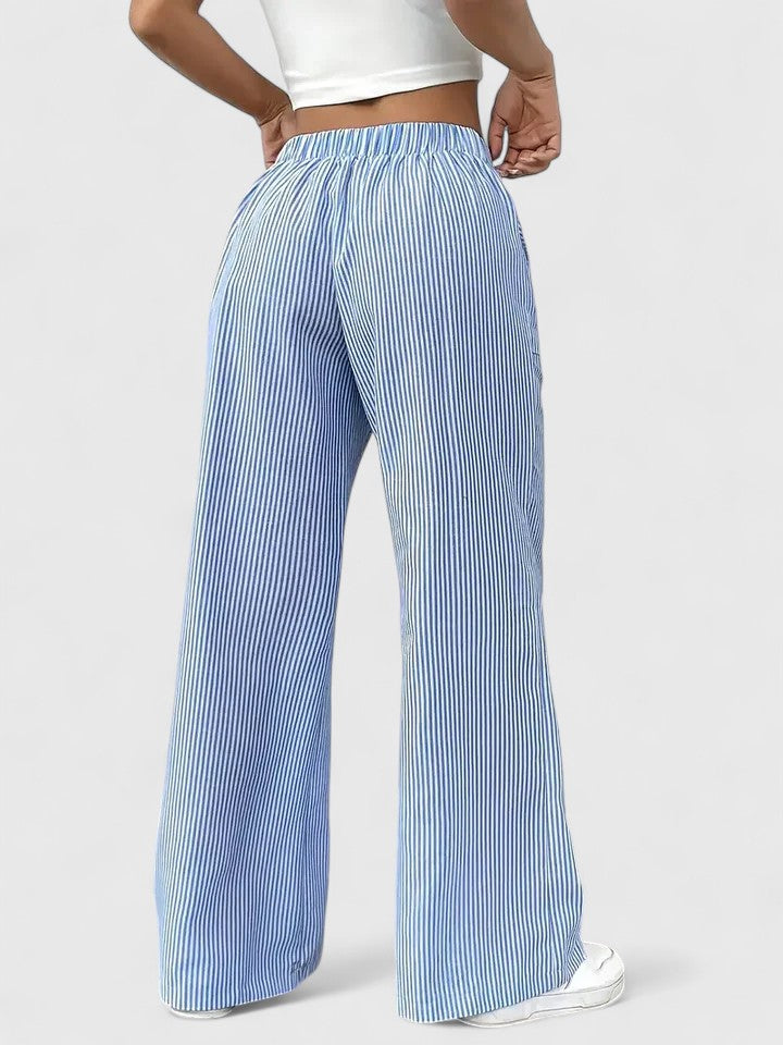 Nicole | Pantalones anchos de rayas