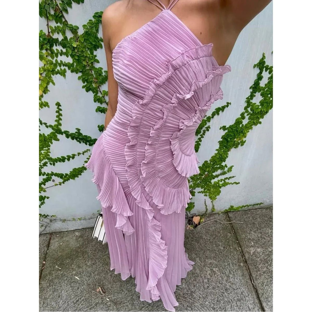 Ester | Vestido largo con volantes