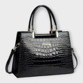 Erain | Bolso brillante en piel con grabado de cocodrilo