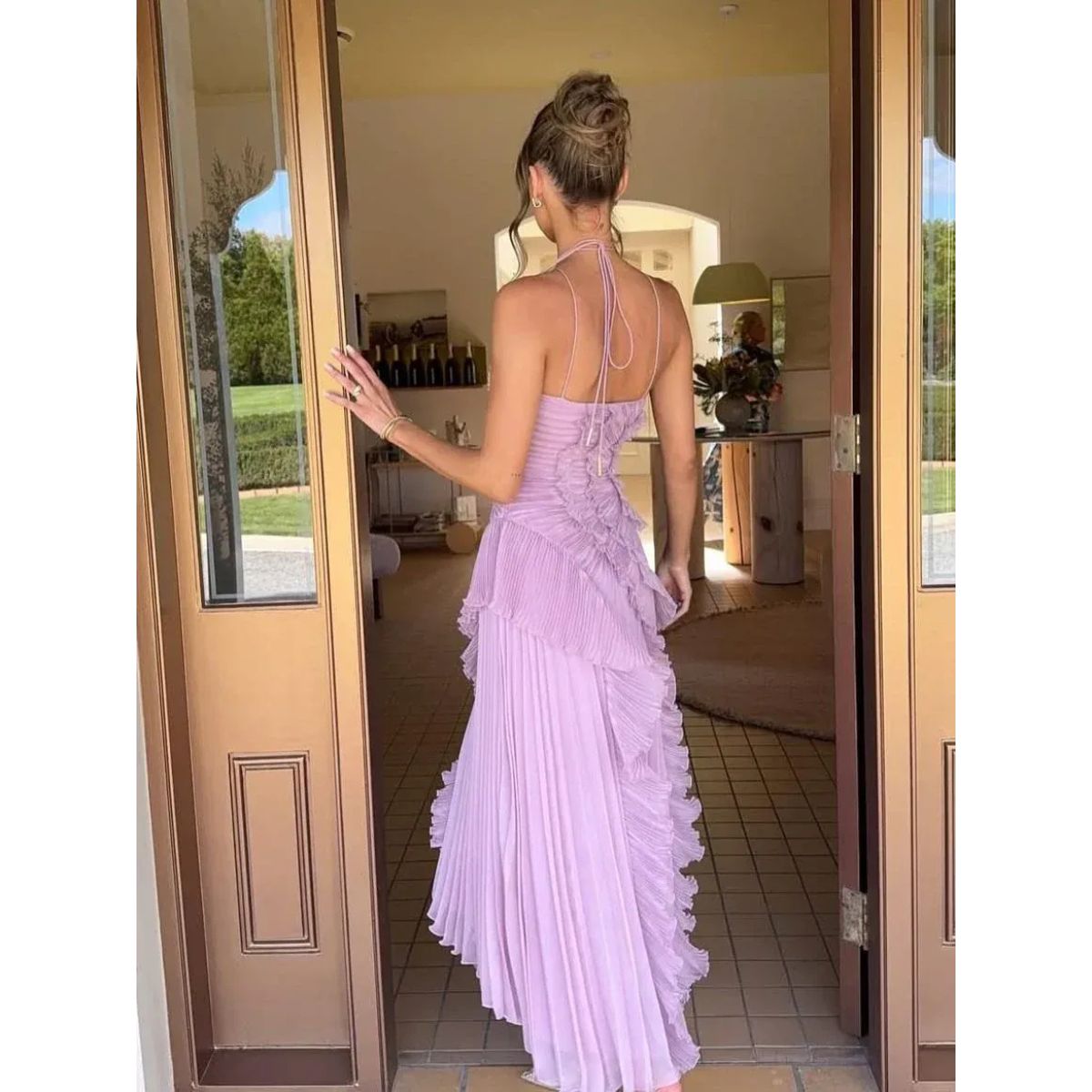 Ester | Vestido largo con volantes