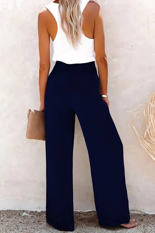 Amaya | Pantalones de Lino de Cintura Alta, Frescura con Estilo