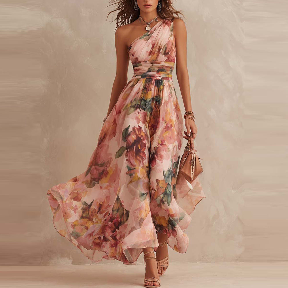 Elena | Vestido Floral Asimétrico