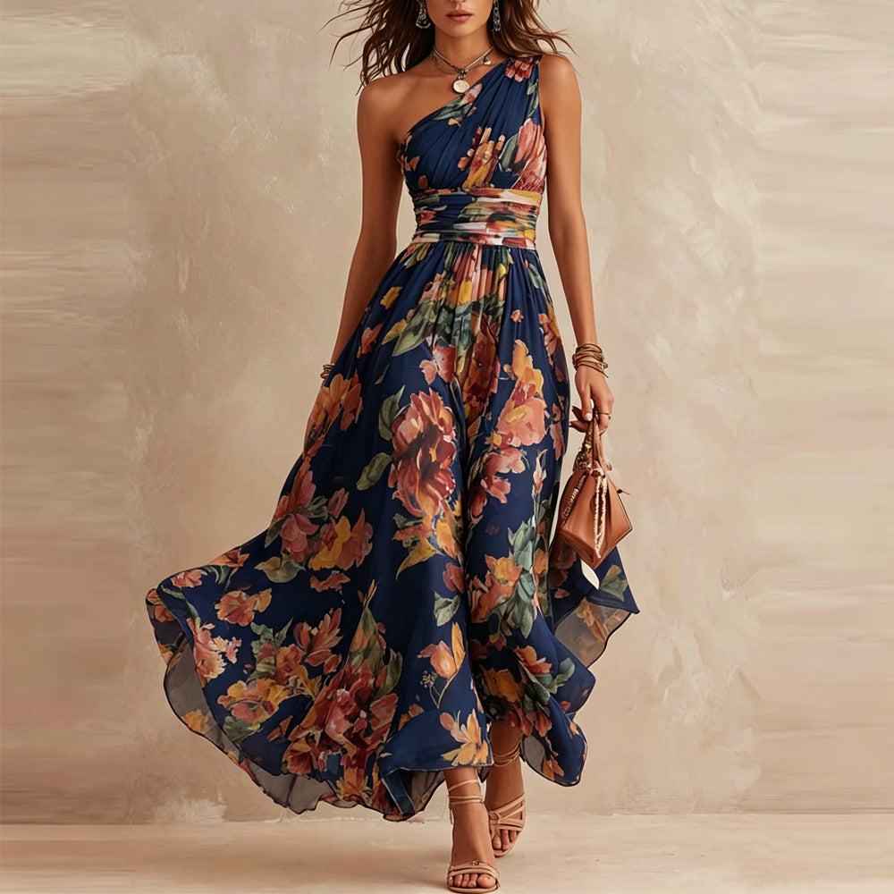 Elena | Vestido Floral Asimétrico