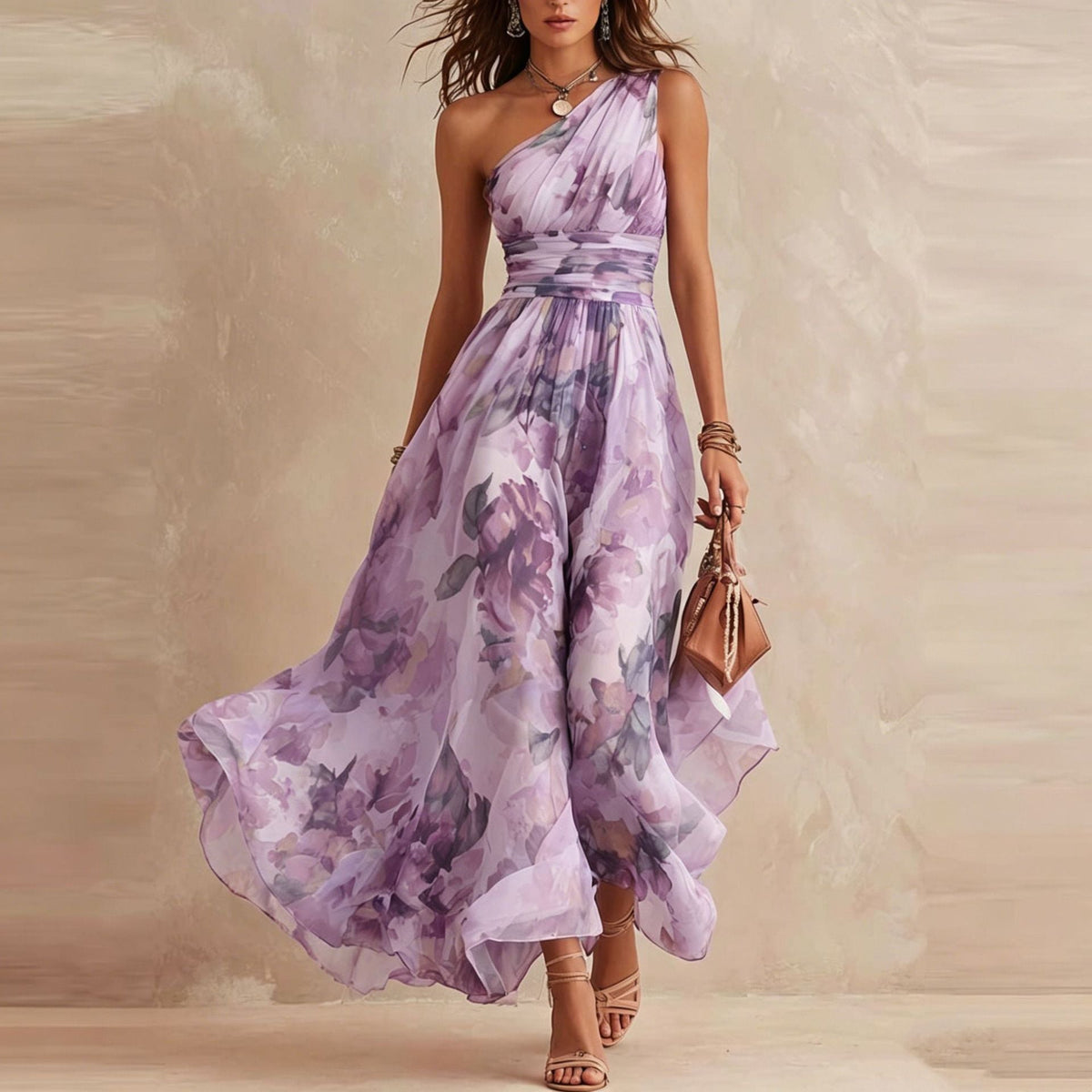 Elena | Vestido Floral Asimétrico