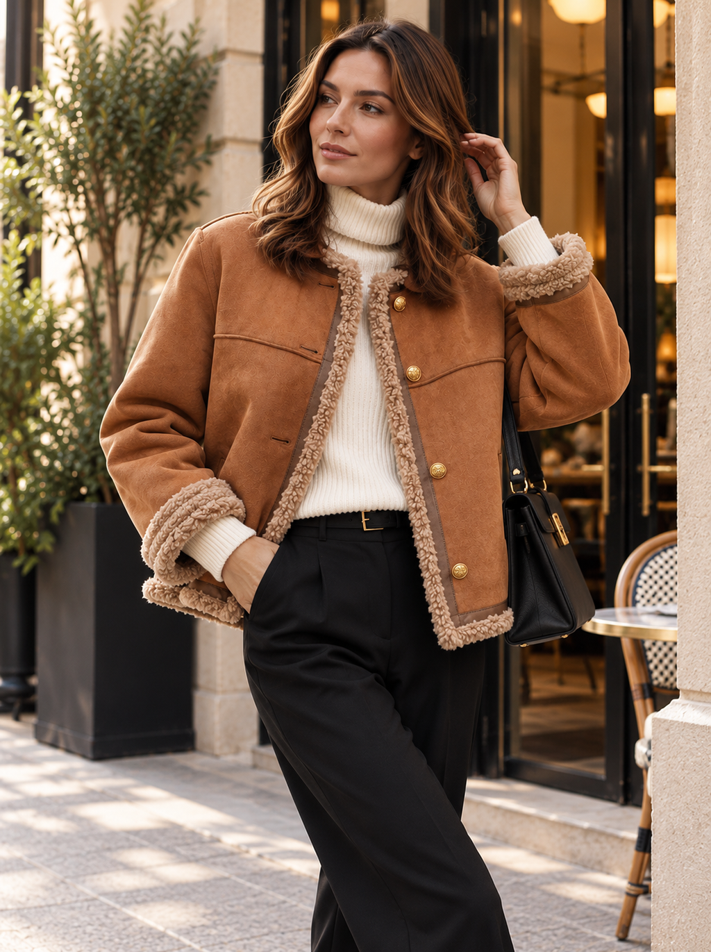 Amara | Chaqueta cálida con forro afelpado