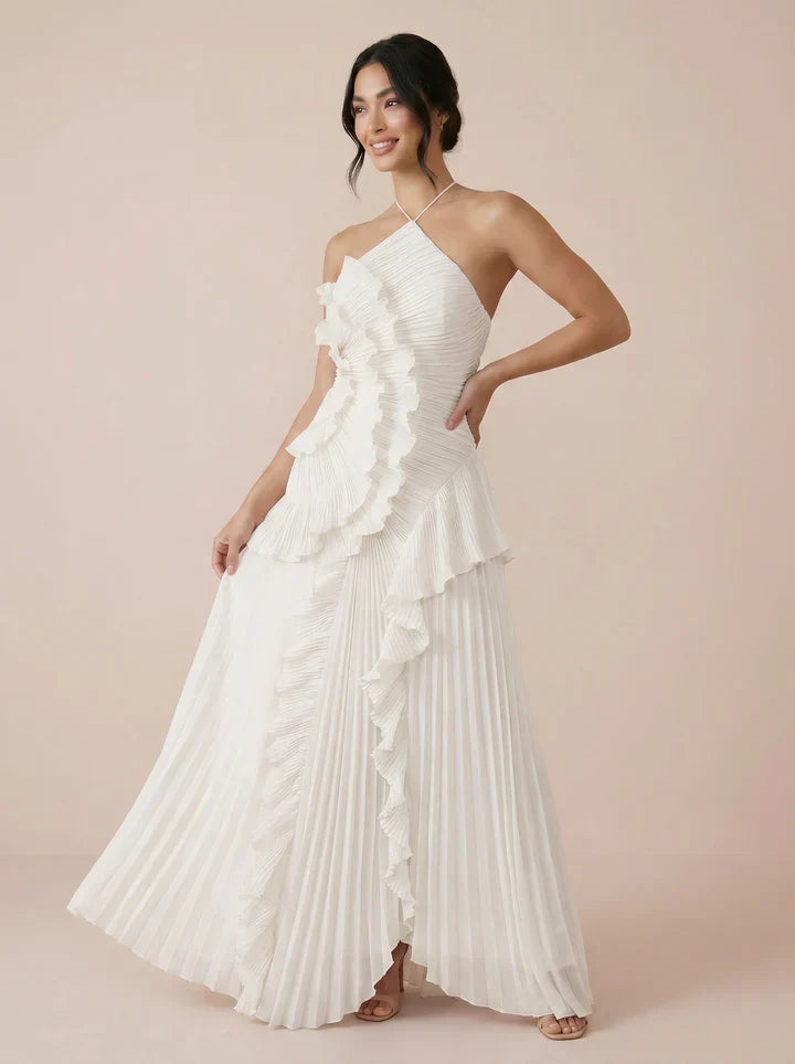 Ester | Vestido largo con volantes
