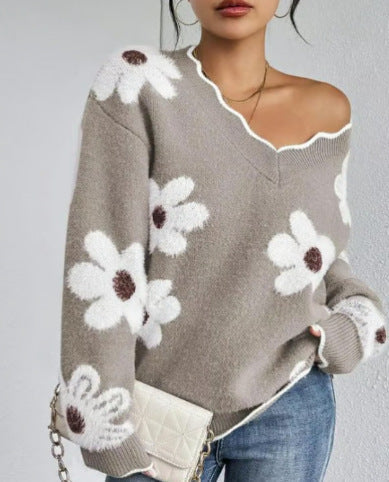 Girasoles | Suéter elegante con detalles de encaje