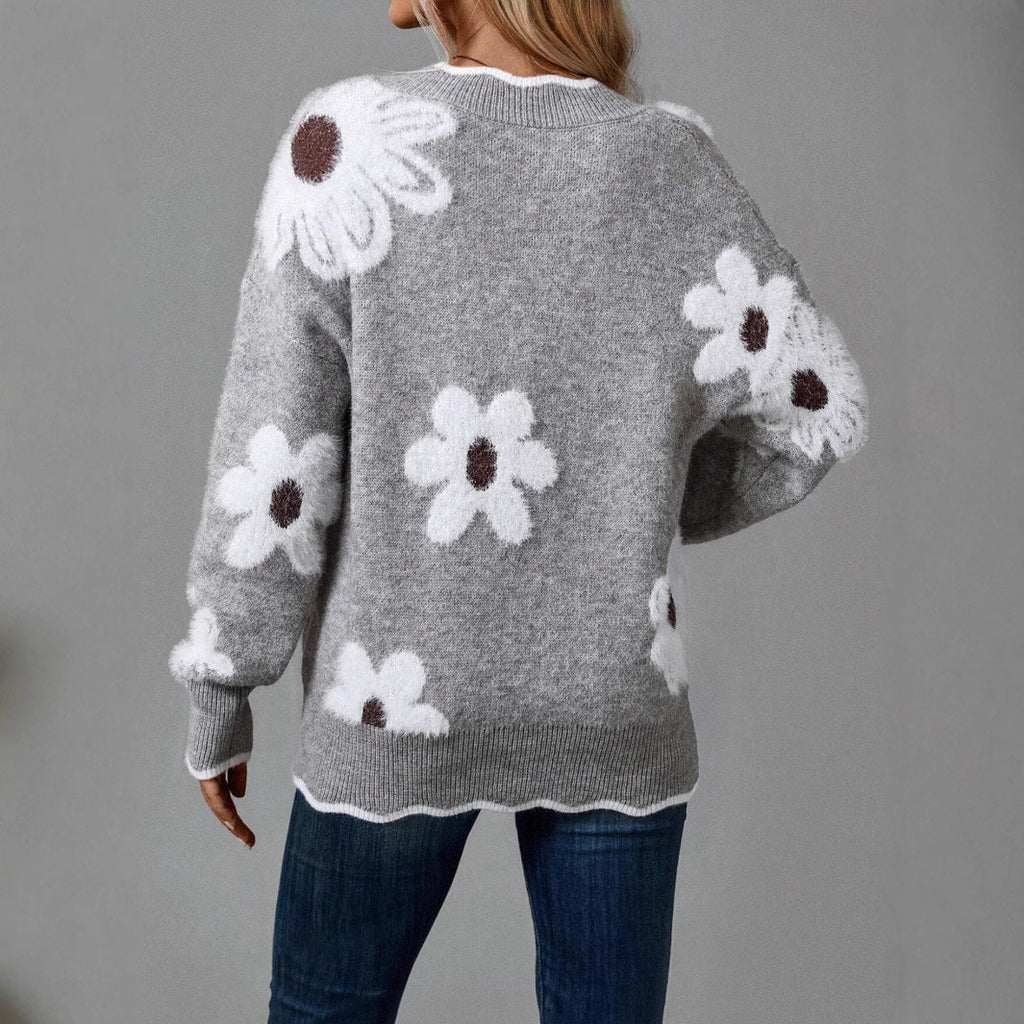 Girasoles | Suéter elegante con detalles de encaje