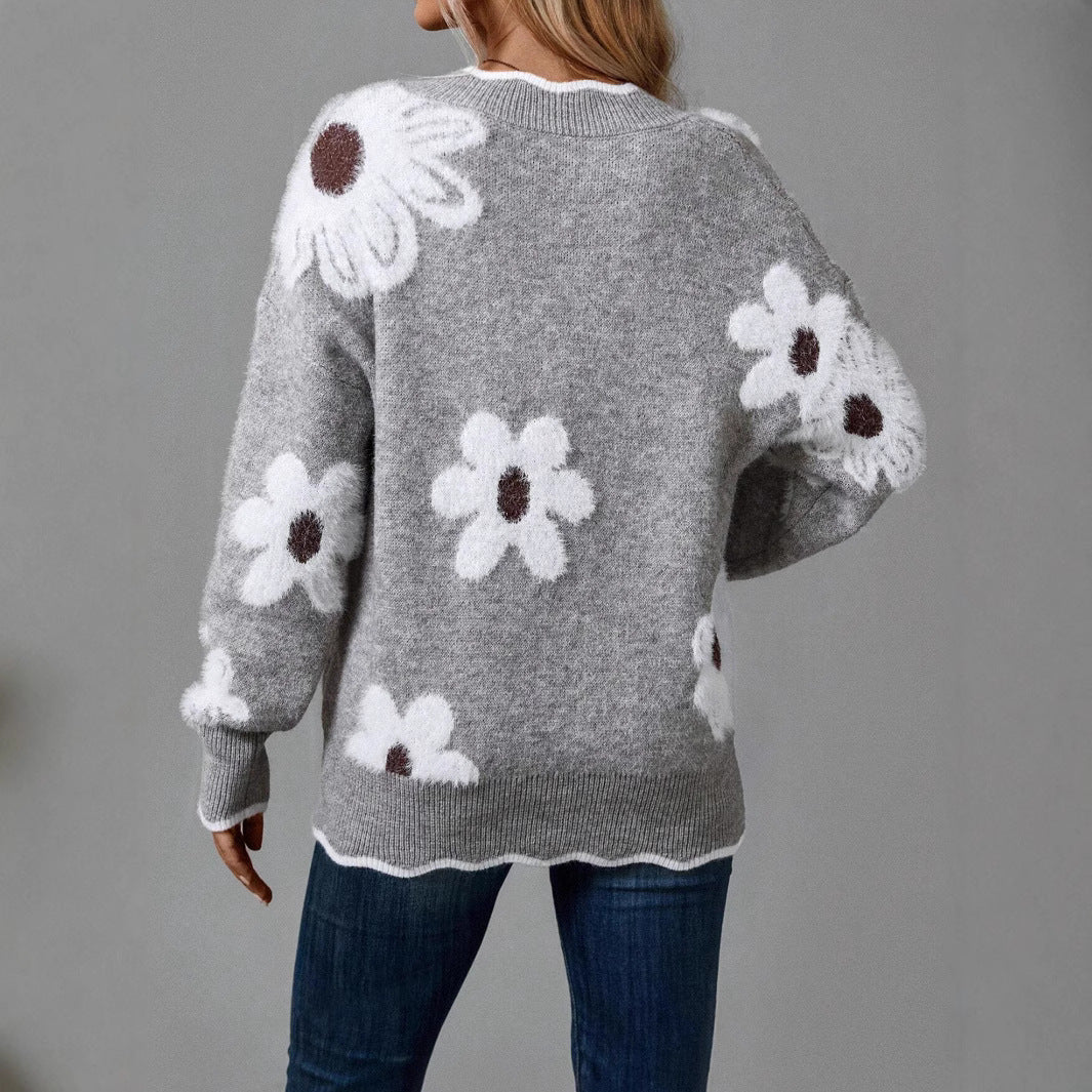 Girasoles | Suéter elegante con detalles de encaje