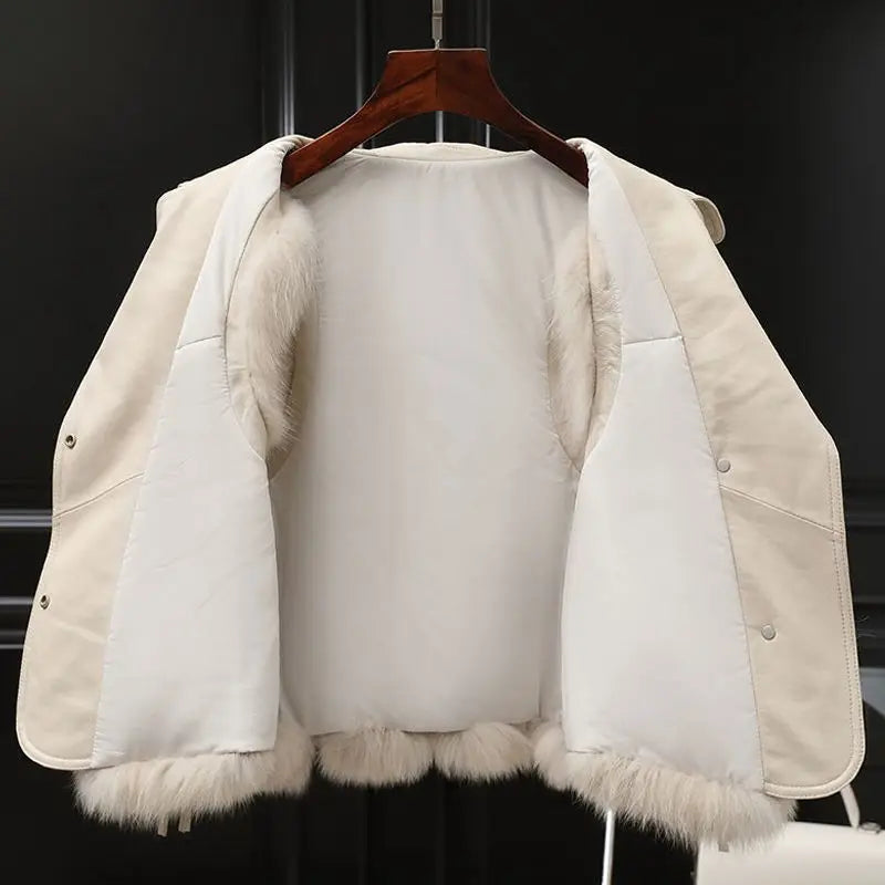 Milagros | Chaleco de piel elegante