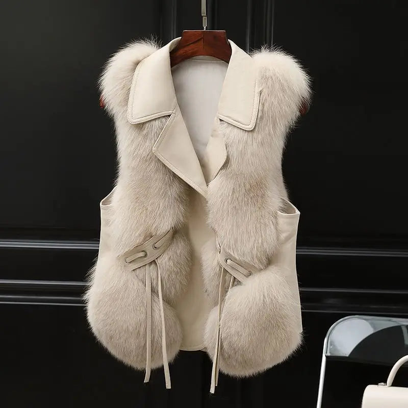 Milagros | Chaleco de piel elegante