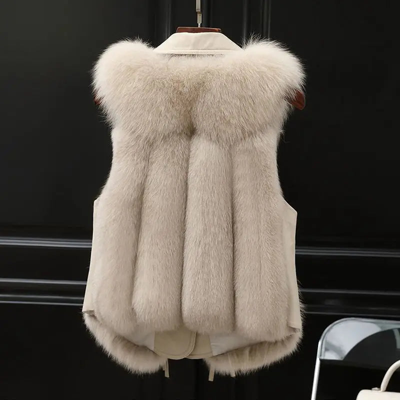 Milagros | Chaleco de piel elegante