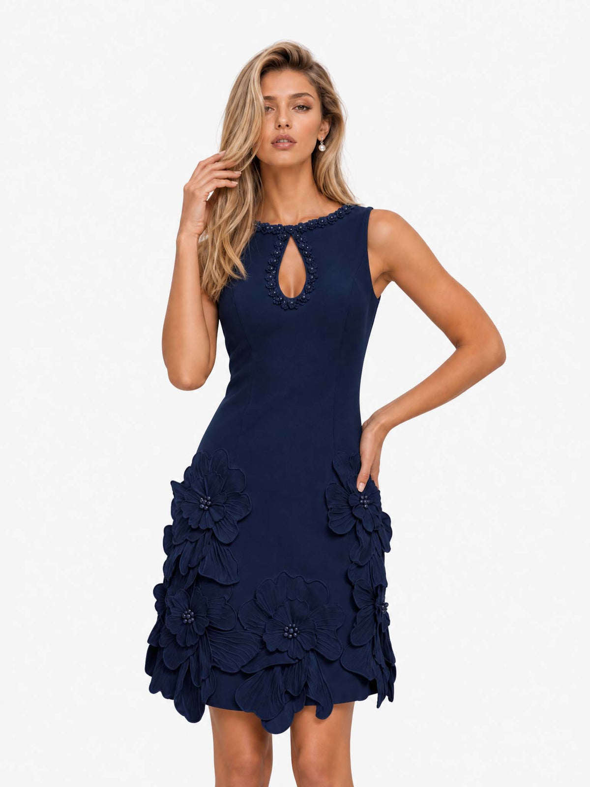 Anabel | Vestido Mini Elegante Sin Mangas con Recorte