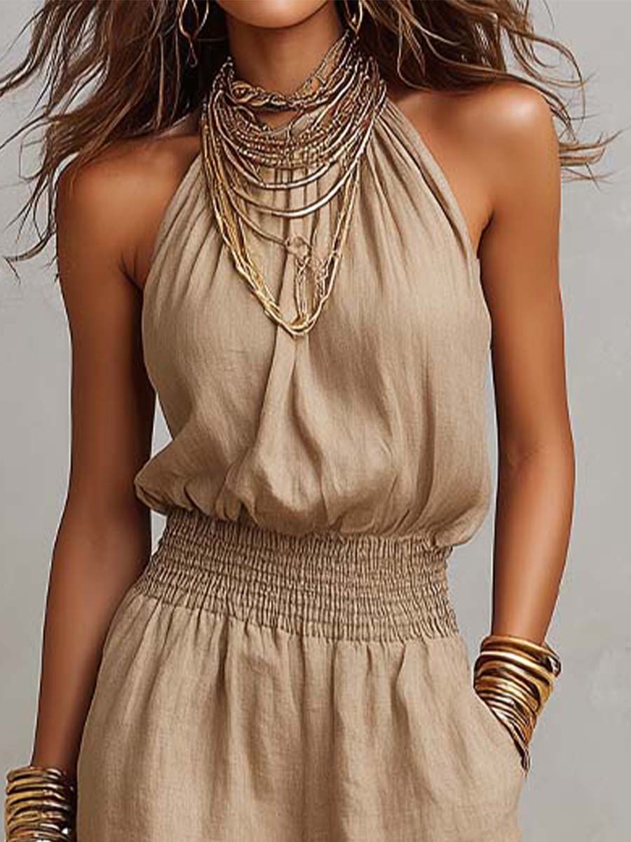 Valeria | Elegante mono con cuello halter