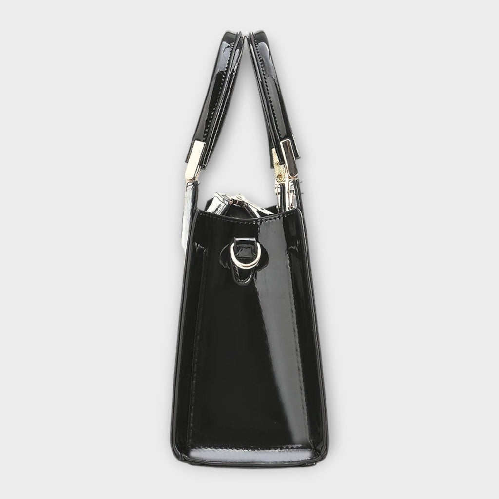 Erain | Bolso brillante en piel con grabado de cocodrilo
