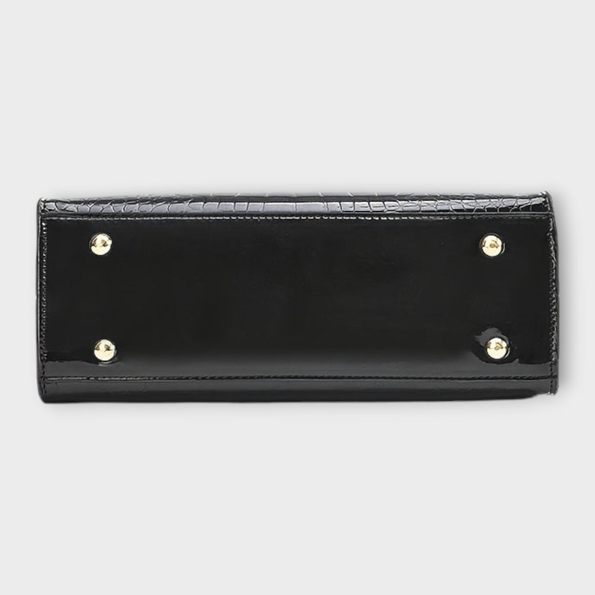 Erain | Bolso brillante en piel con grabado de cocodrilo