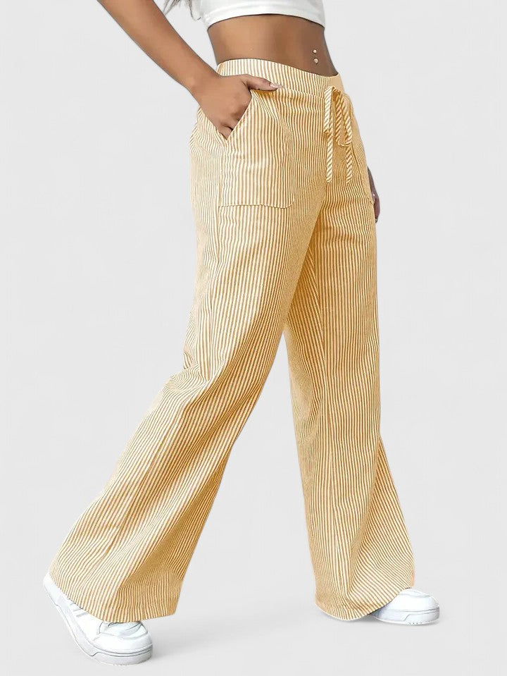 Nicole | Pantalones anchos de rayas