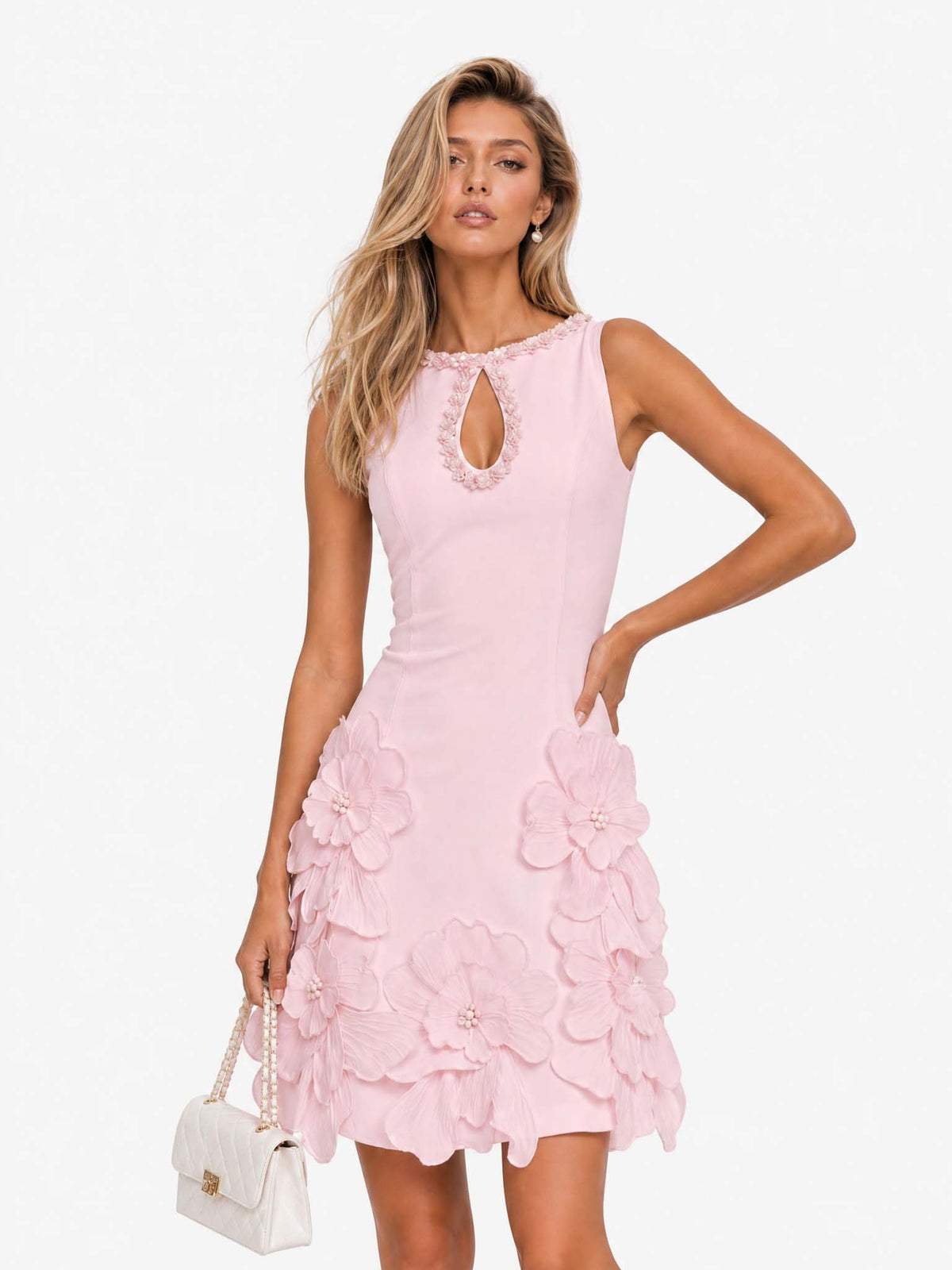 Anabel | Vestido Mini Elegante Sin Mangas con Recorte