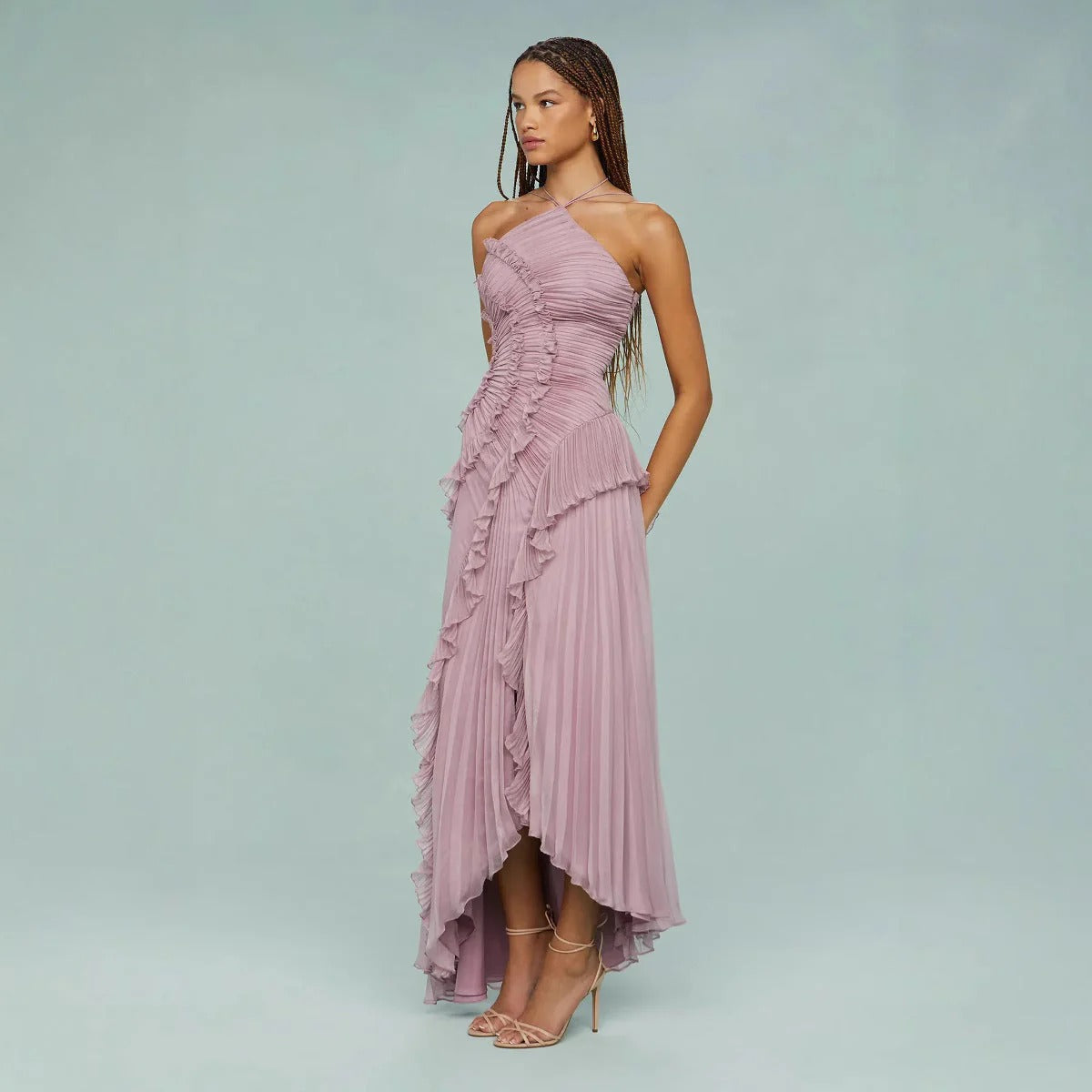 Ester | Vestido largo con volantes