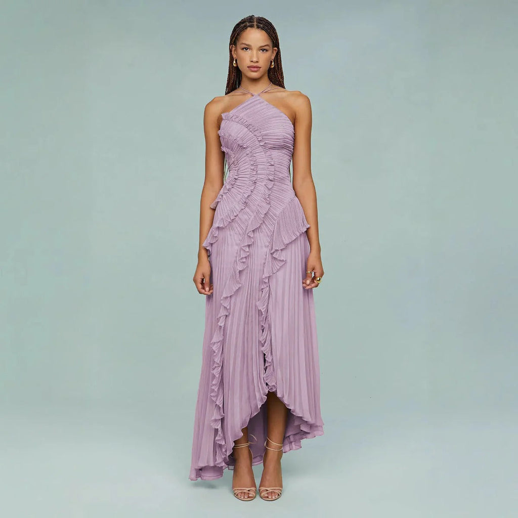 Ester | Vestido largo con volantes