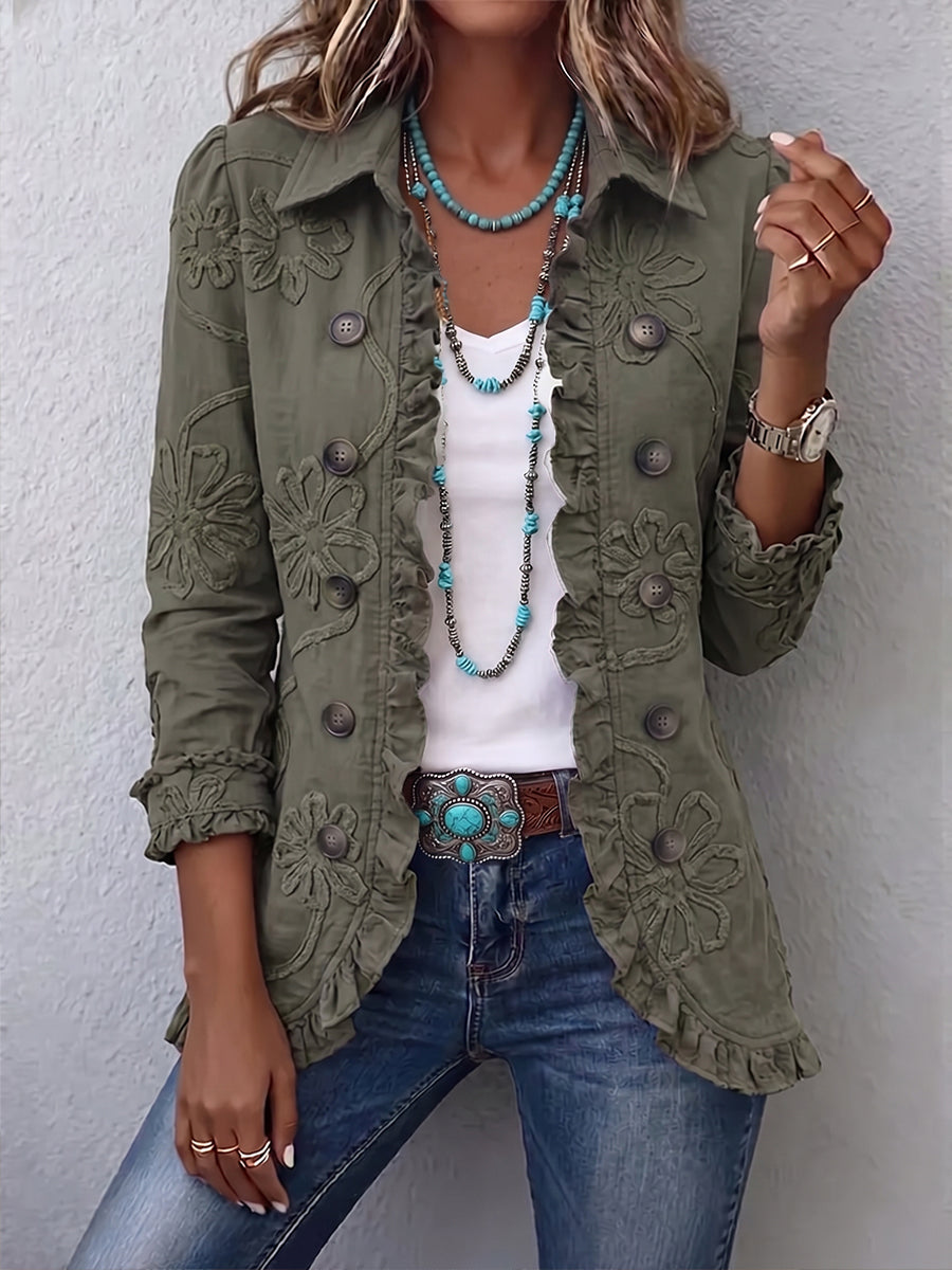 Nala | Chaqueta Bordada con Volantes