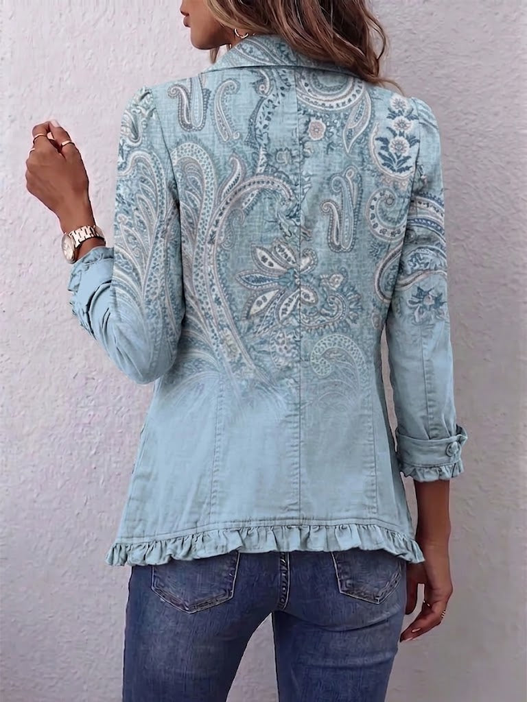 Vela | Chaqueta Cachemira Vintage con Volantes