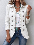 Luna | Chaqueta Bordada Marfil con Volantes